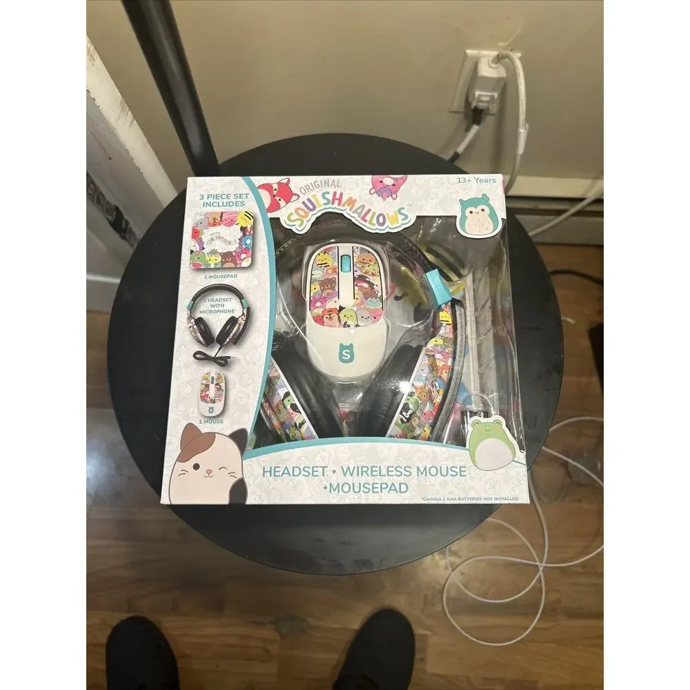 Squishmallows Headsets, Wireless Mouse And mouse pad Tech Bundle